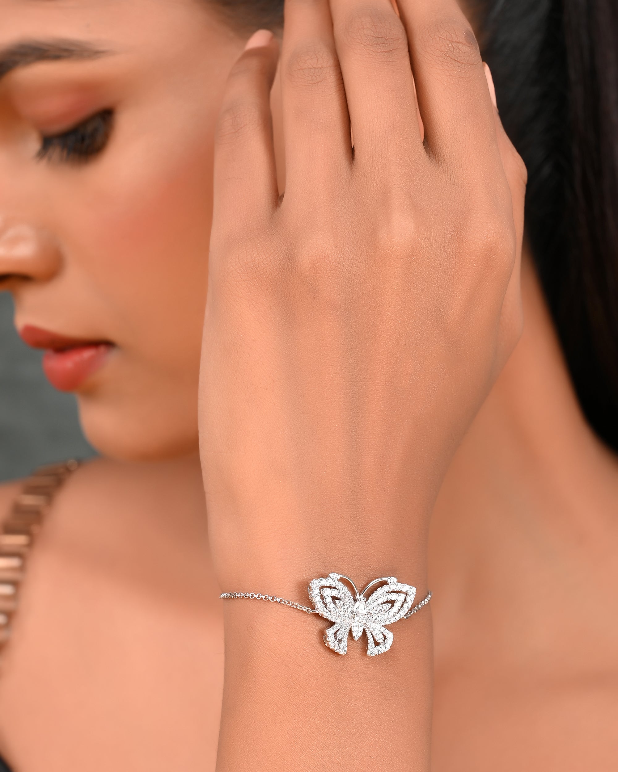 14K Gold Trendy Gold Butterfly Bracelet – FERKOS FJ
