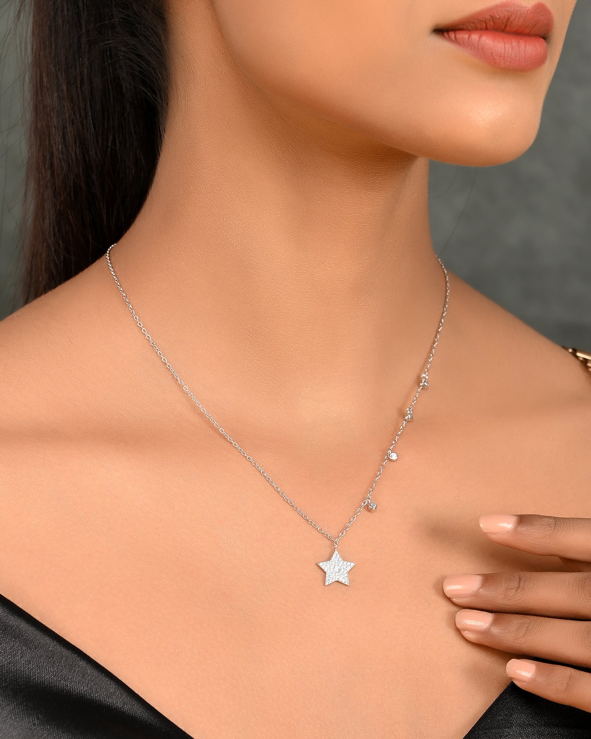 Diamond Star Necklace - Moondance Jewelry Gallery